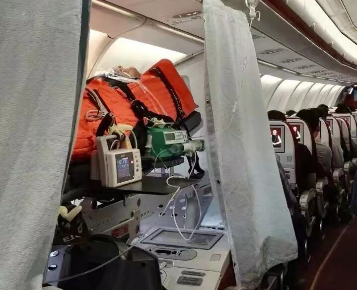 宣汉县跨国医疗包机、航空担架